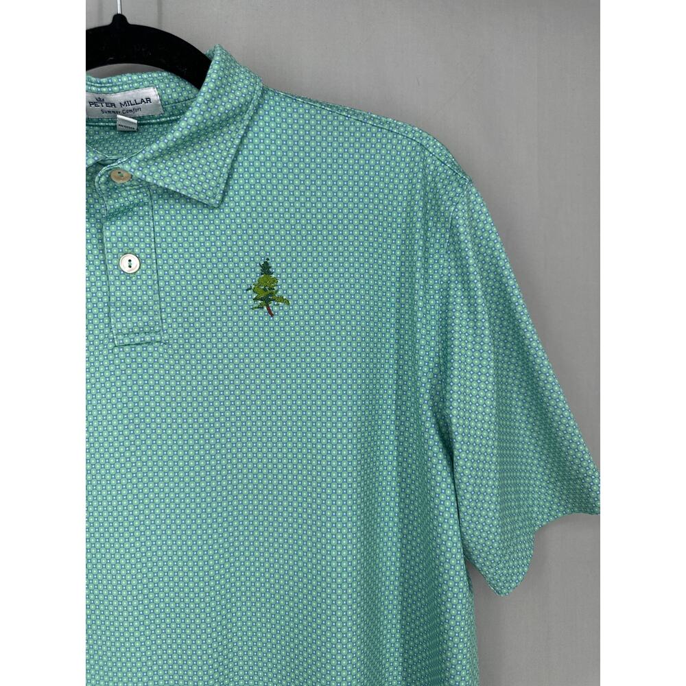 Peter Millar Polo Shirt Boys Large Green Summer Comfort Southern Pines - Picture 3 of 7